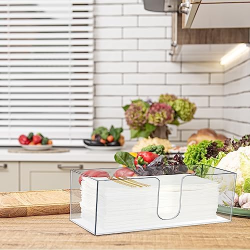 Mumufy 2 Pcs Acrylic Paper Napkins Holder