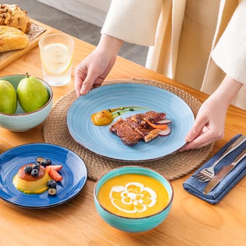 Vancasso Bonita Blue Stoneware Dinnerware Set 18 Pieces