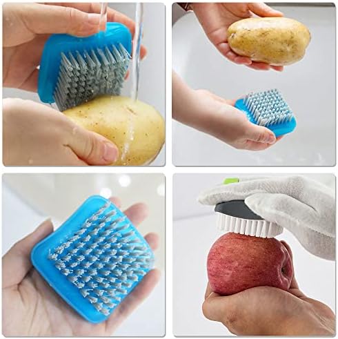 QUANXILXU 2 Pcs Vegetable Brush with Flexible Design