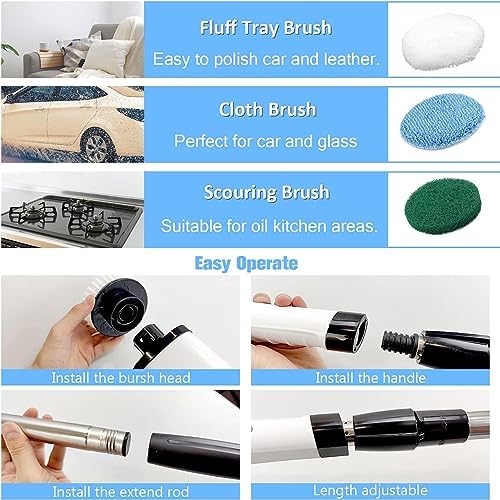 axGear Cordless Electric Spin Scrubber with 7 Brush Heads