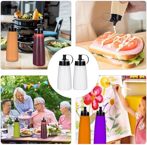 Uceoo Squeeze Bottles Wide Mouth Pack of 2 1