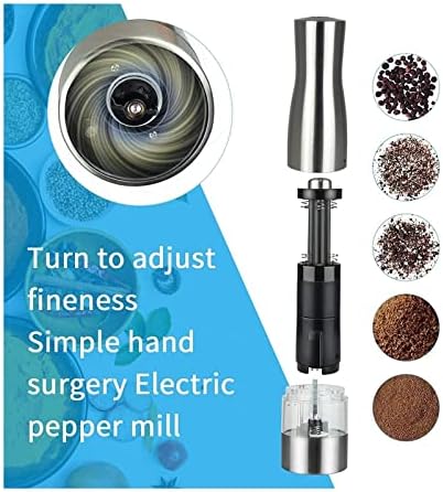 Refillable Pepper Mill Salt and Pepper Grinder Set
