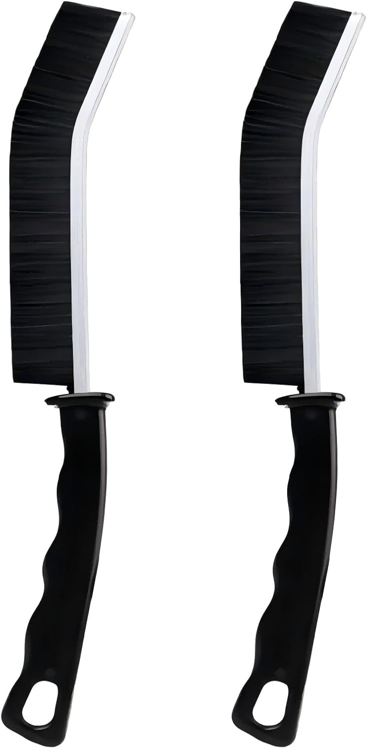 Popaice Stiff Bristle Crevice Brush 2 Pcs - Kitchen Bathroom Cleaning Tool