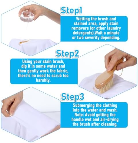Ouligay Soft Bristle Laundry Stain Brush for Delicate Fabrics