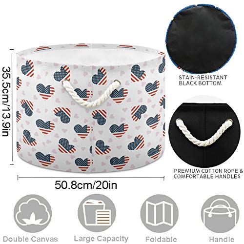 visesunny Collapsible Laundry Basket with Durable Handles