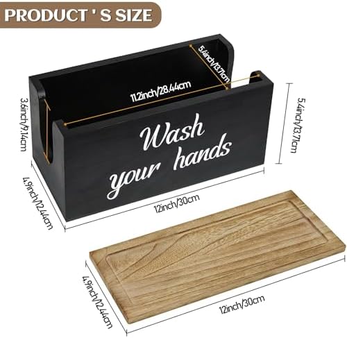 Wood Paper Towel Dispenser Wall Mount with Lid 1