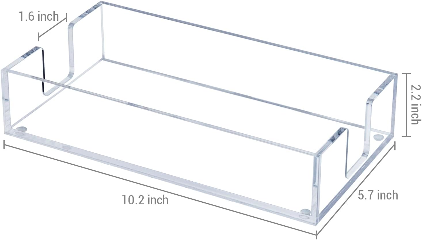 MyGift Premium Clear Acrylic Towel Tray for Vanity Countertop