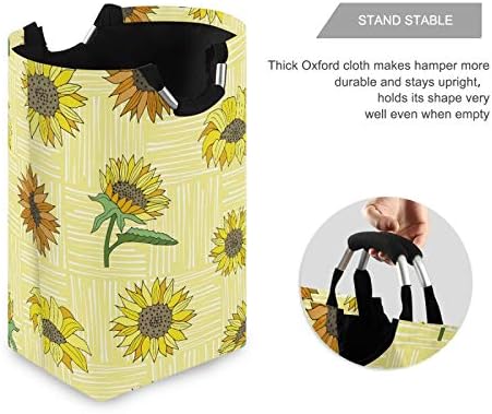 Susiyo Yellow Sunflowers Laundry Basket Foldable Hamper