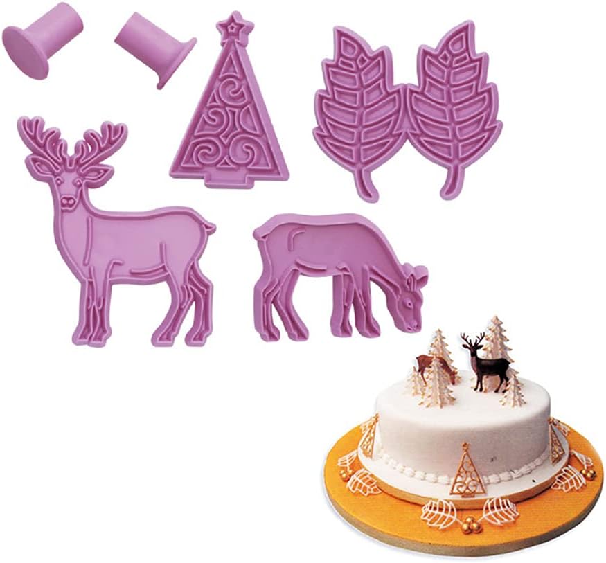 PURPLELILY 16-Piece Snowman Animal Silicone Cake Molds