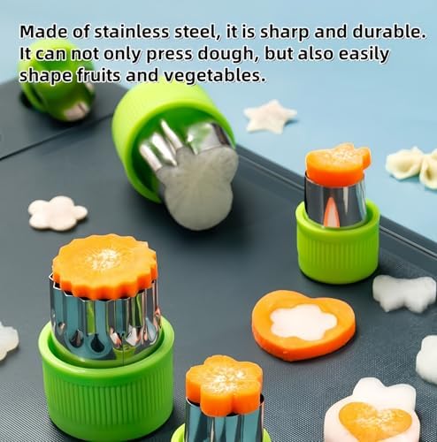 zbstream 12pcs Purple Vegetable Cutter Shapes Set for Kids Baking