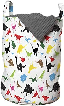 Ambesonne Dinosaur Laundry Bag - 13x19 Multicolor