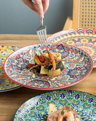 Euisail Dinner Plate Set of 6 1025 Inch Ceramic Plates