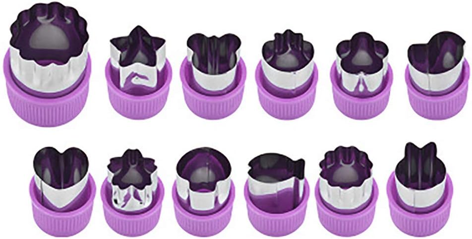 12Pcs Vegetable Cut Flower Mould Set for Kitchen