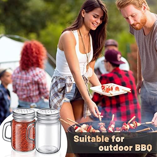 12-Piece Clear Glass Salt Pepper Shaker Set