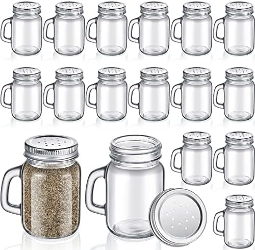 12-Piece Clear Glass Salt Pepper Shaker Set