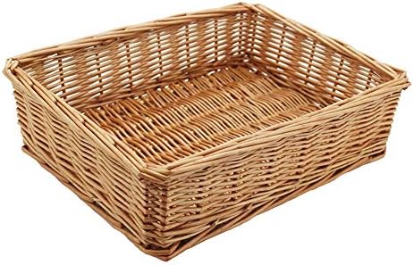 Kingwillow Rectangular Wicker Storage Basket - Natural