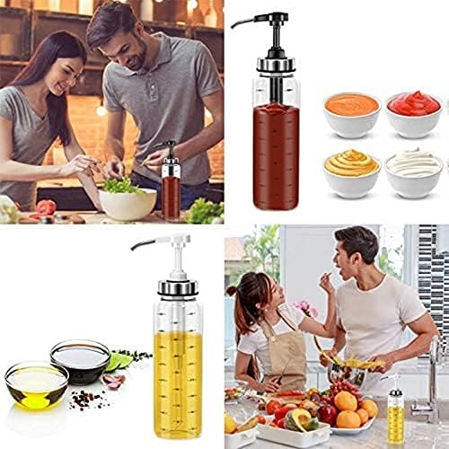 GERUSE Sauce Squeeze Bottle Set 2 Pack 17 Oz No Drip