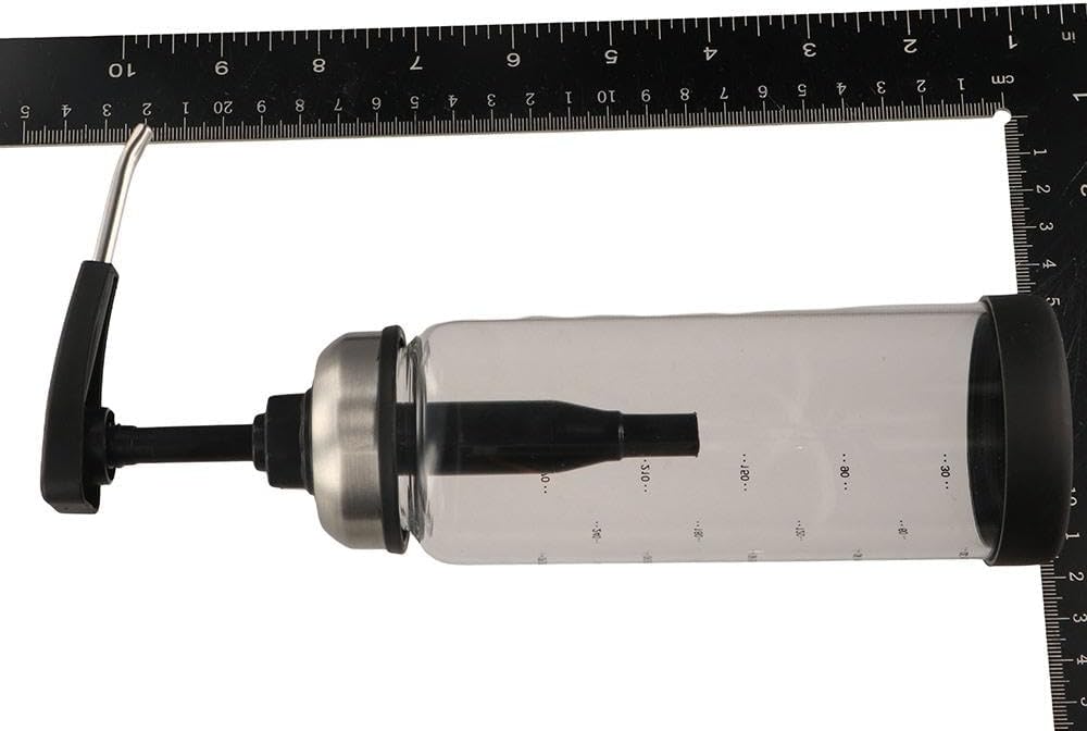Glass Sauce Squeeze Bottle with Stainless Steel Spout 300ML 1