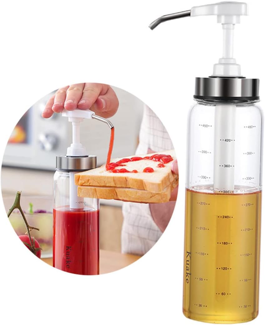 Zerodeko 500ml Condiment Squeeze Bottle with Spring Lid