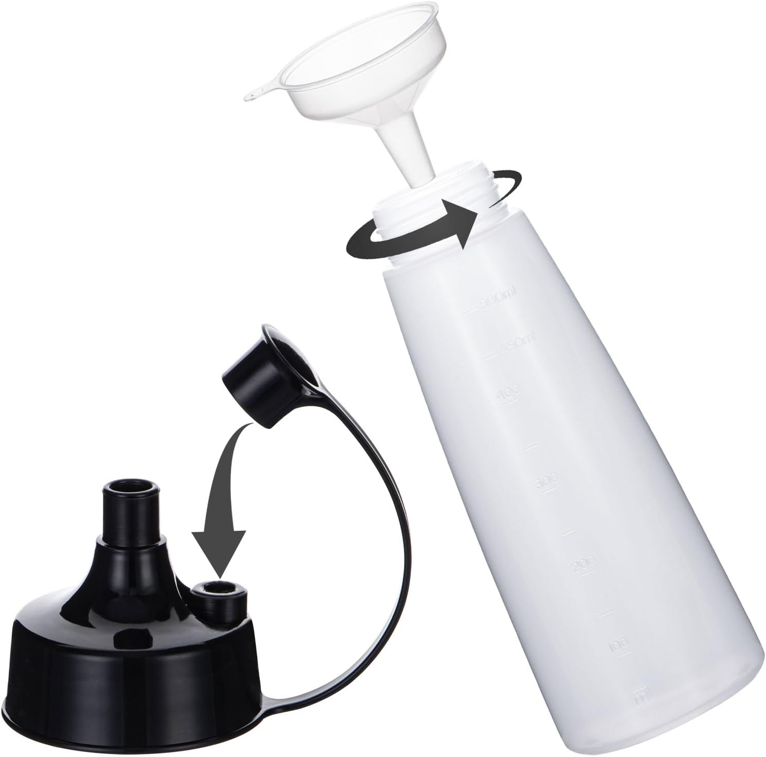 Uceoo Squeeze Bottles Wide Mouth Pack of 2 1