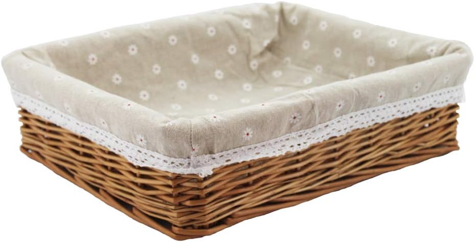 Kingwillow Rectangular Wicker Storage Basket - Natural