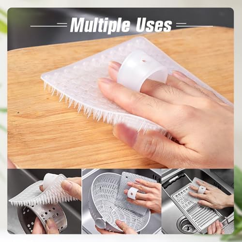 YISENK 5PCS Vegetable Scrubber Brush with Finger Holder