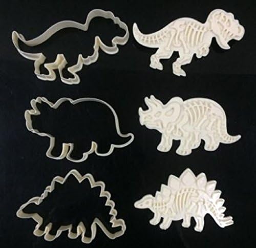 3 Dinosaur Cookie Cutters T-Rex Triceratops Stegosaurus by Jolly Jon