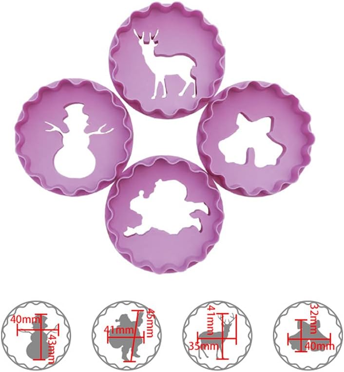 PURPLELILY 16-Piece Snowman Animal Silicone Cake Molds