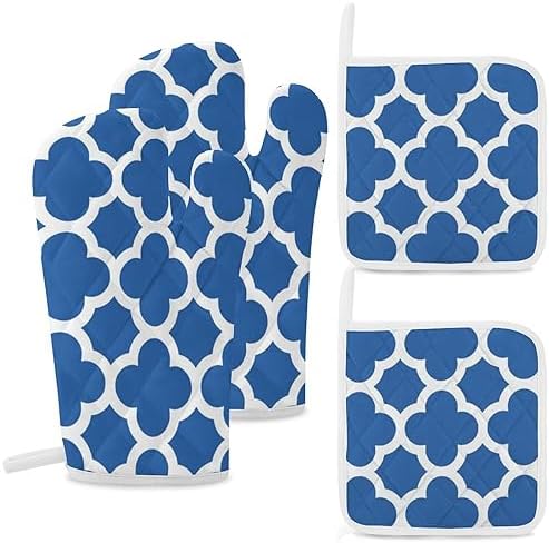 Curdesi 4PCS Oven Mitts and Pot Holders Set 1