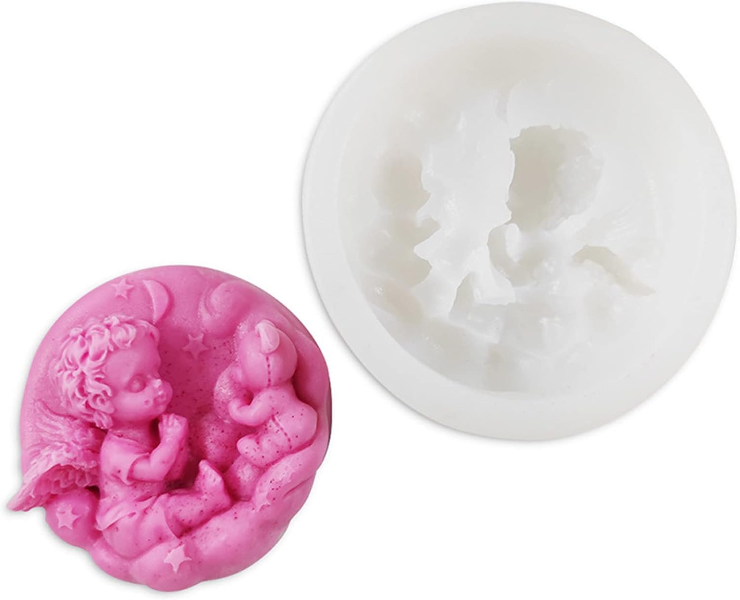 Junhcone Cookie Cutter Fondant Cake Mold Cute Angel Food-Grade Silicone