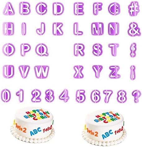40Pcs Alphabet Number Silicone Biscuits for Baking