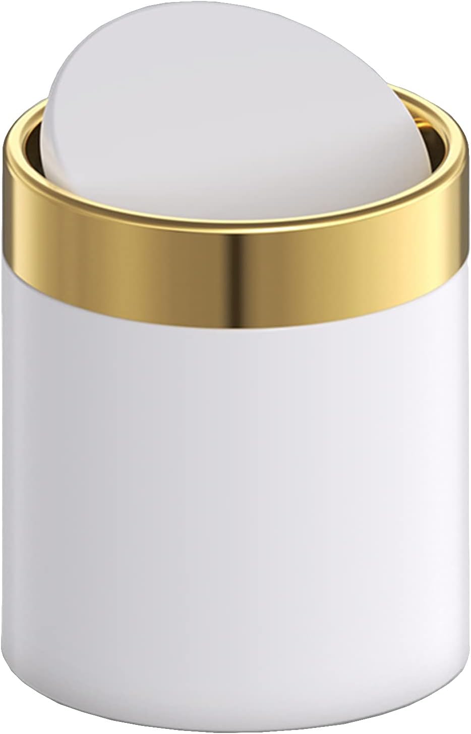 Mini Trash Can with Lid 15L White