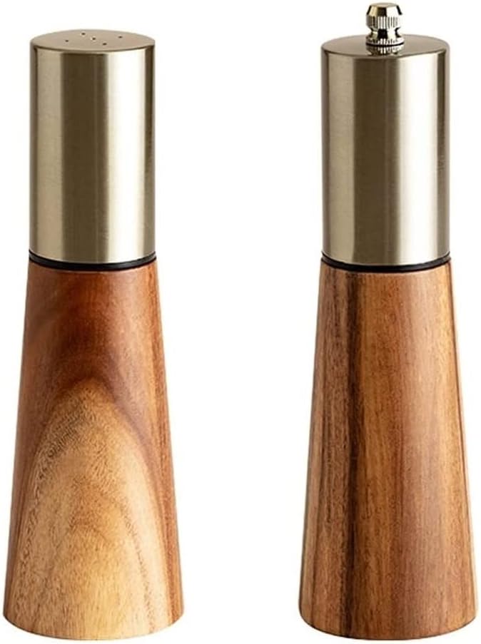 ZAEGO Refillable Pepper Mill Set Solid Wood