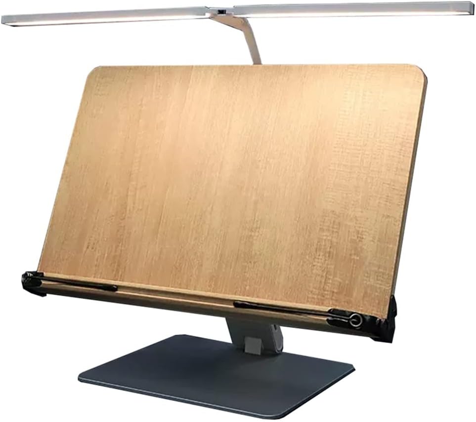 Adjustable Book Stand for Reading Hands-Free Cookbook Holder with Paper Clip