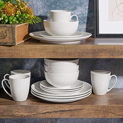 Gibson Home Zen Buffet Dinnerware Set 16pcs White Coupe