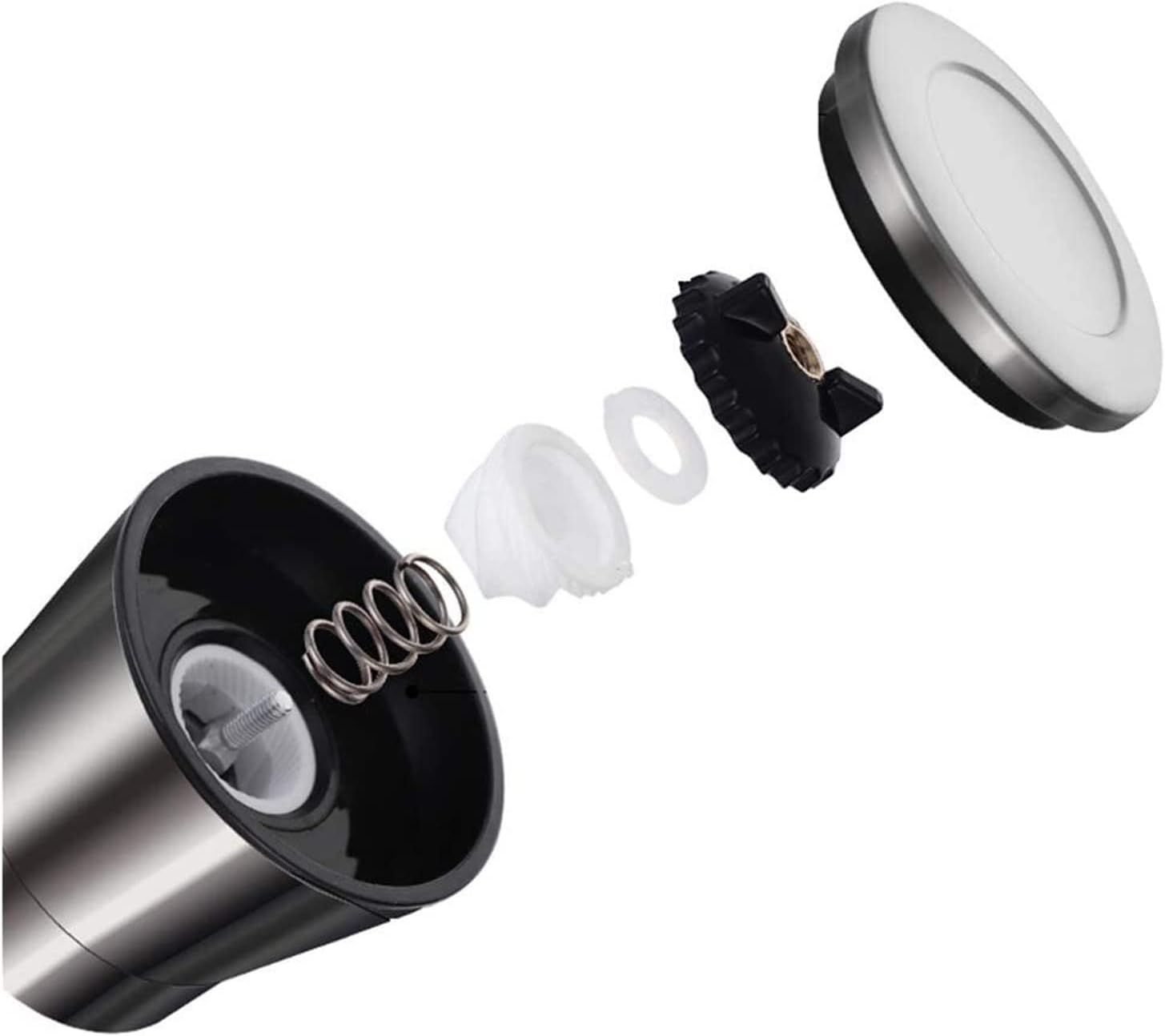 ZAEGO Refillable Pepper Mill Set Of 2 Silver