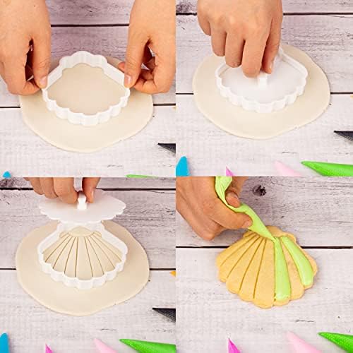 Flycalf Fruit Cookie Cutters with Plunger Stamps