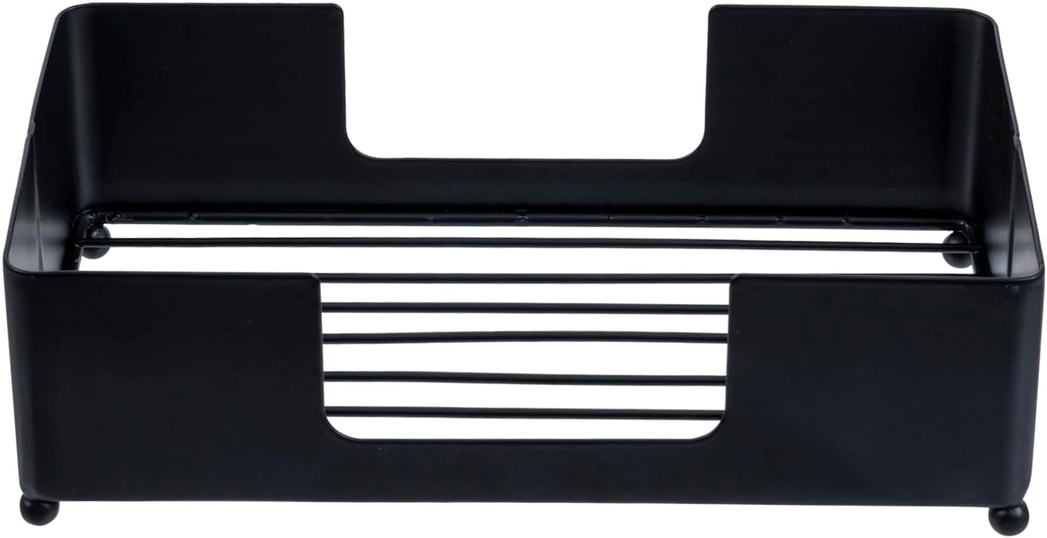 MyGift Modern Matte Black Metal Paper Towel Holder