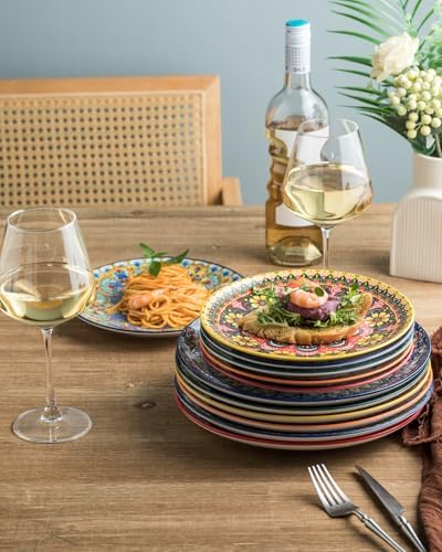 Euisail Dinner Plate Set of 6 1025 Inch Ceramic Plates