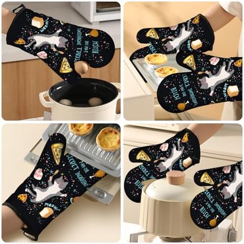 OSAM SPACE Funny Cat Oven Mitts Set of 3