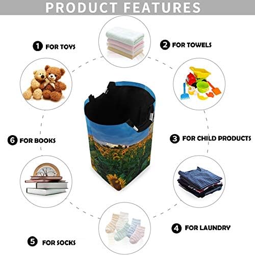 visesunny Large Capacity Laundry Hamper Basket with Aluminum Handle