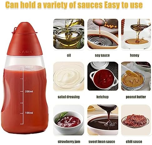 ORIJOYNA 18 oz Condiment Squeeze Bottles 3-Pack