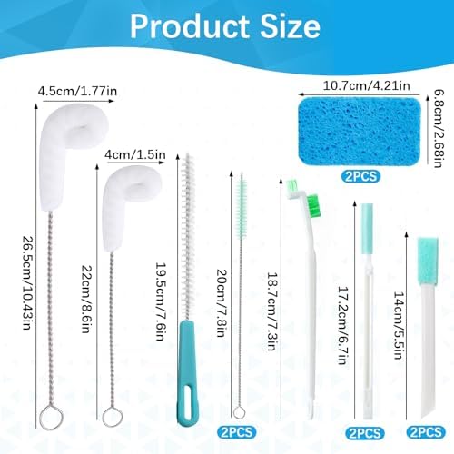 Orizizhic 12Pcs Ice Maker Cleaning Brush Set
