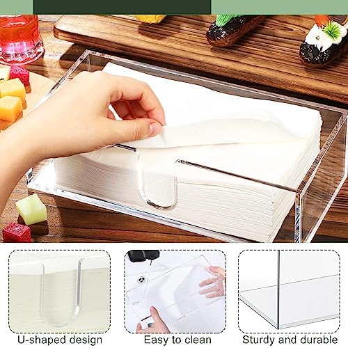 Mumufy 2 Pcs Acrylic Paper Napkins Holder