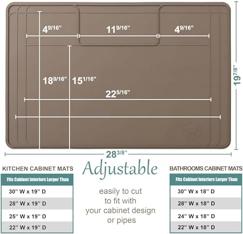 Famous Dino Under Sink Mat - Adjustable Waterproof