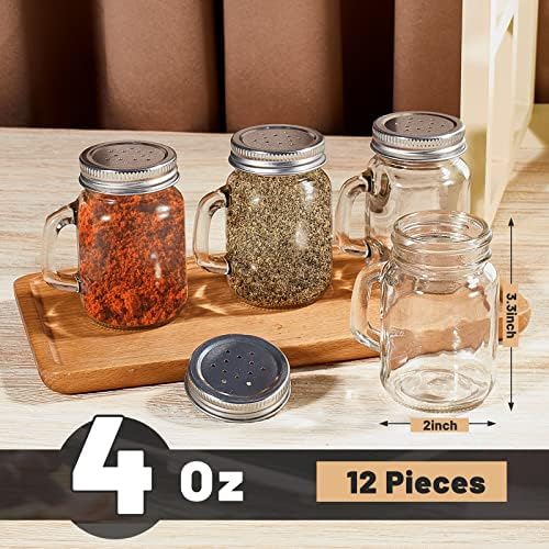 12-Piece Clear Glass Salt Pepper Shaker Set