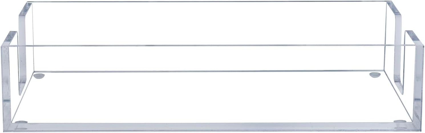 MyGift Premium Clear Acrylic Towel Tray for Vanity Countertop