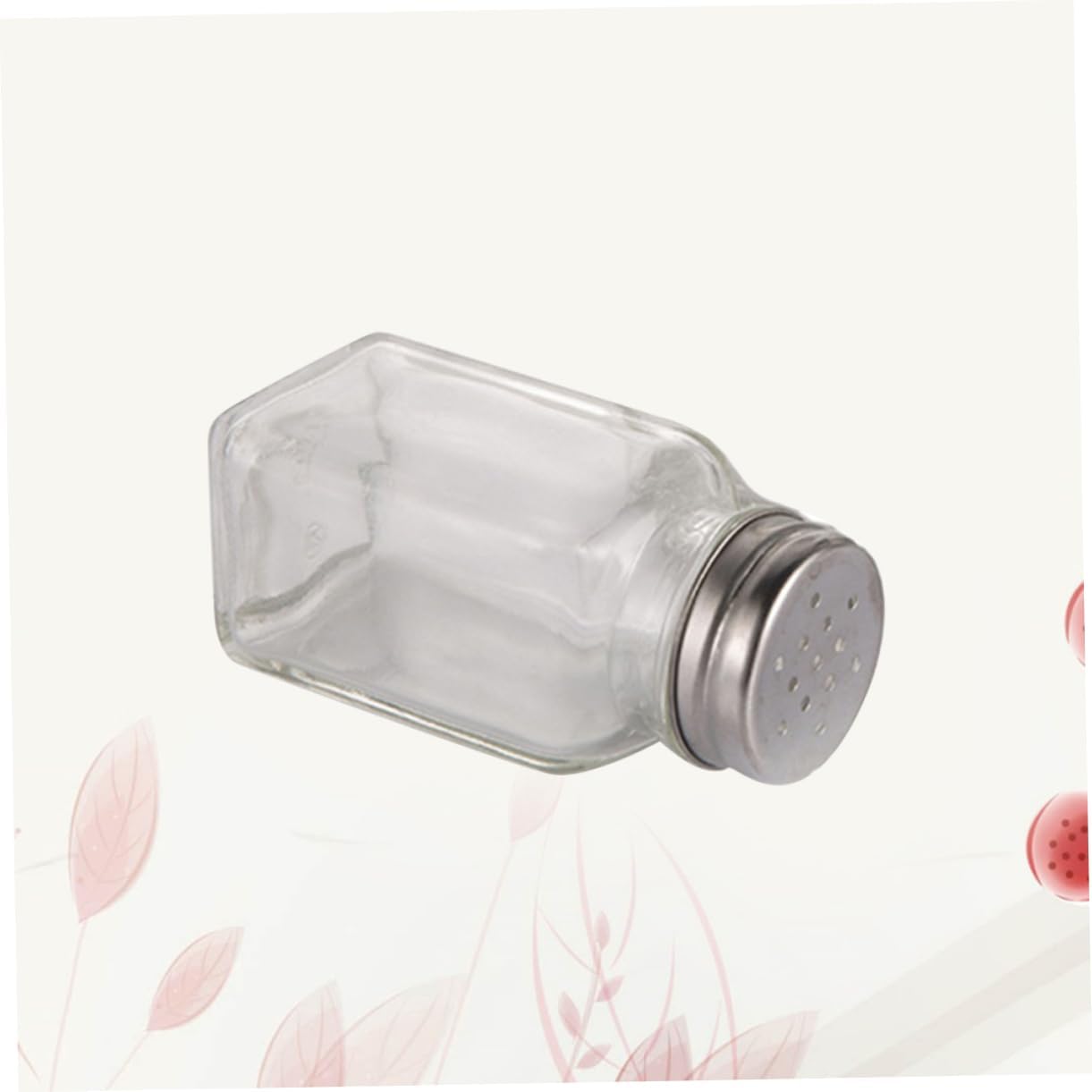 BIUDECO Square Glass Condiment Bottles with Screw Lid