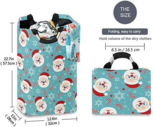 visesunny Large Capacity Laundry Hamper with Santa Design