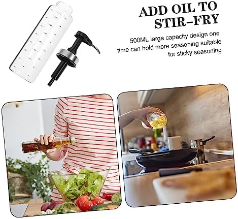 KICHOUSE 500ml Condiment Squeeze Bottle for Ketchup Salad Dressing and Sauces